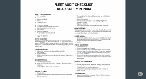 Fleet Audit Checklist for Road Safety